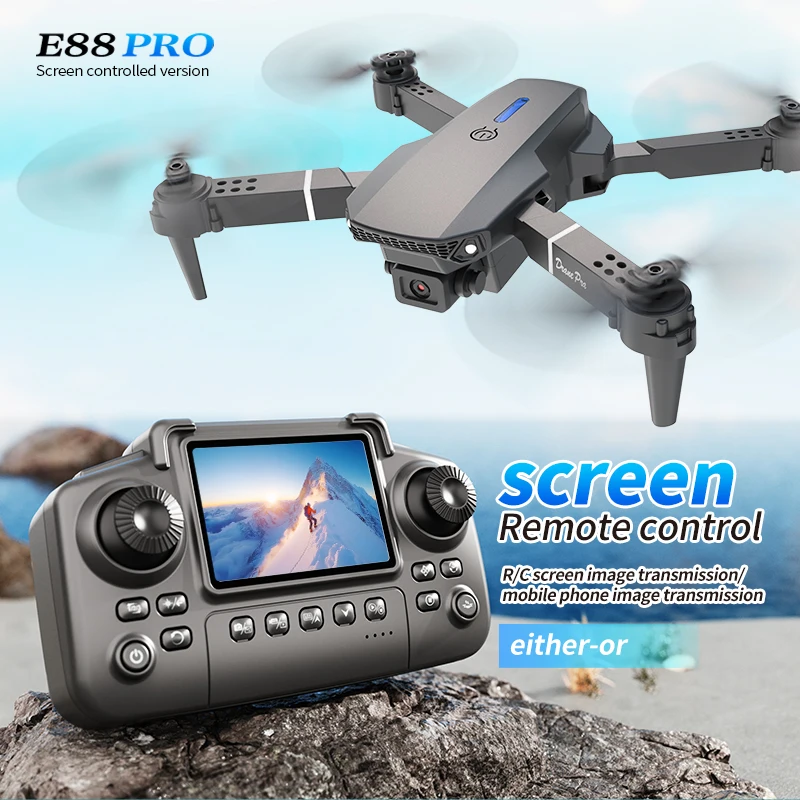 Drone Rc Bolide - Profissional e88 pro drone com tela