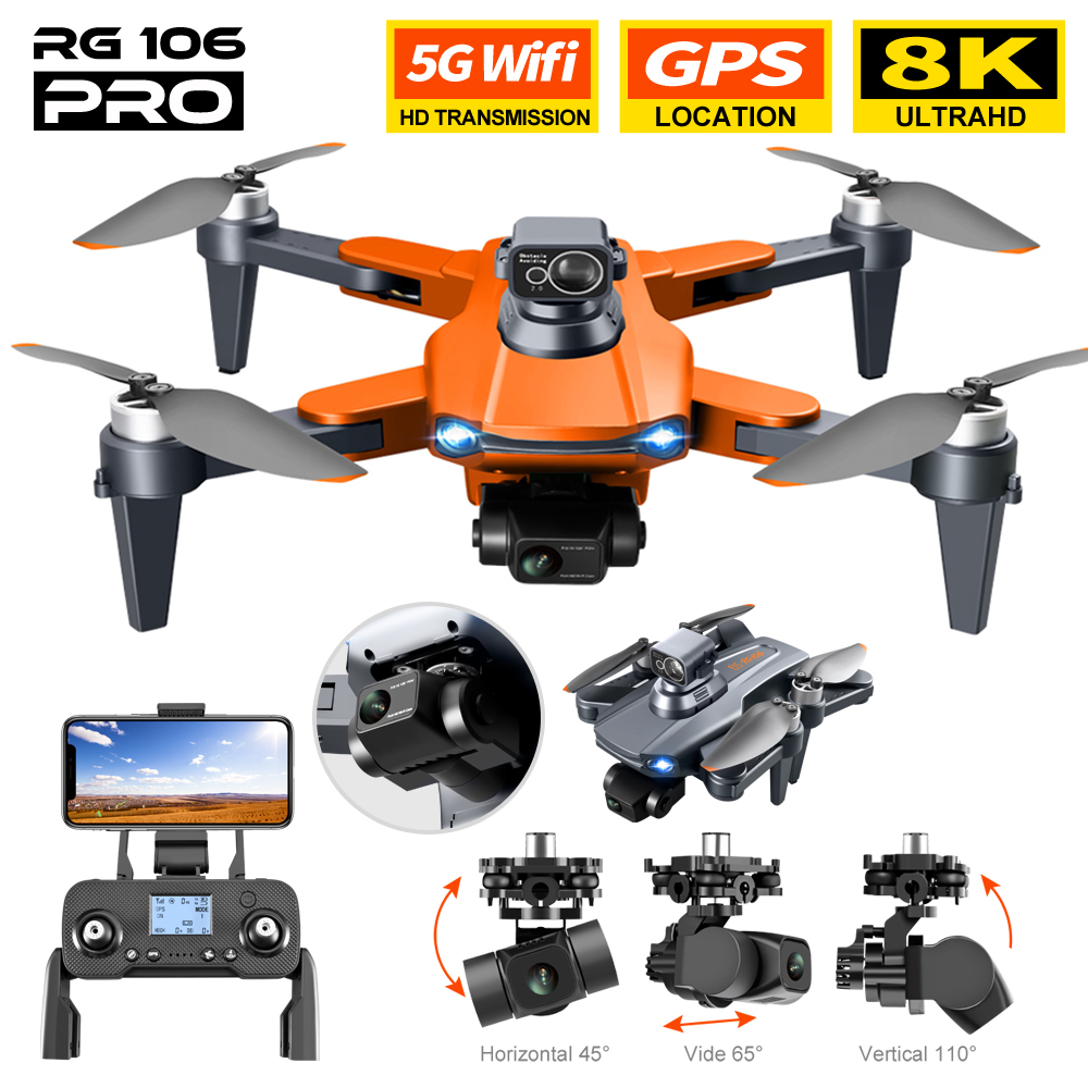 Drone Rc Fpv Manual - Rg106 pro zangão 8k câmera dupla