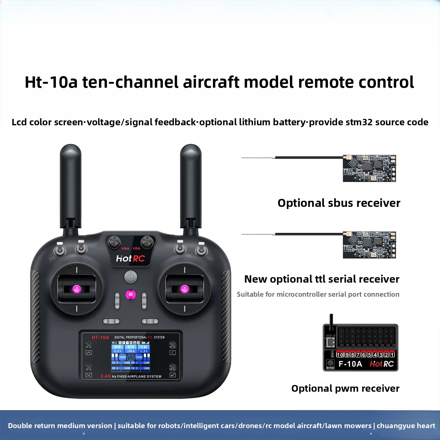 Drone Rc Boat - Controle Remoto Hotrc HT-10A HT-8A 2.4GHz
