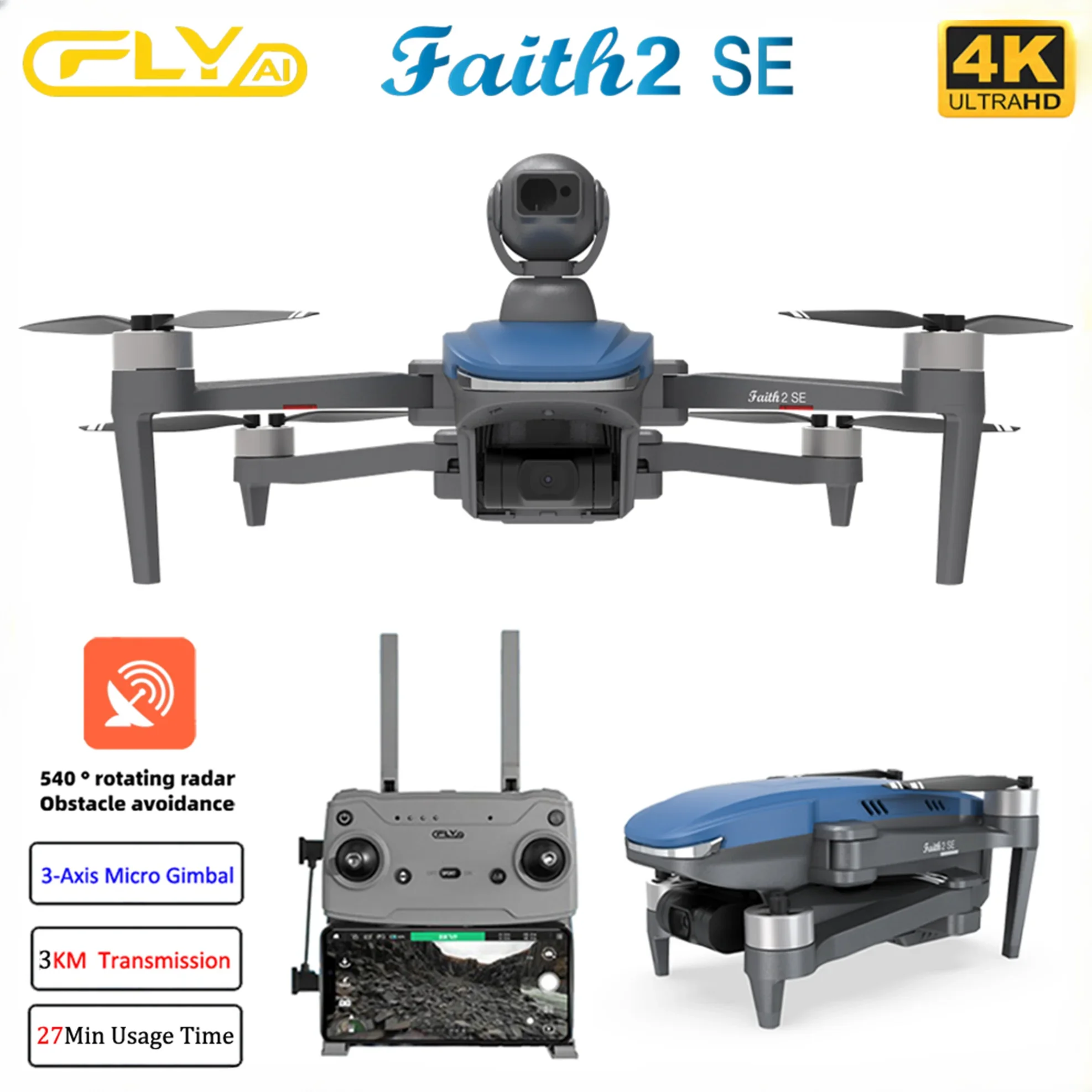 Drone Rc Fpv Manual - Fé 2 SE com 540 °