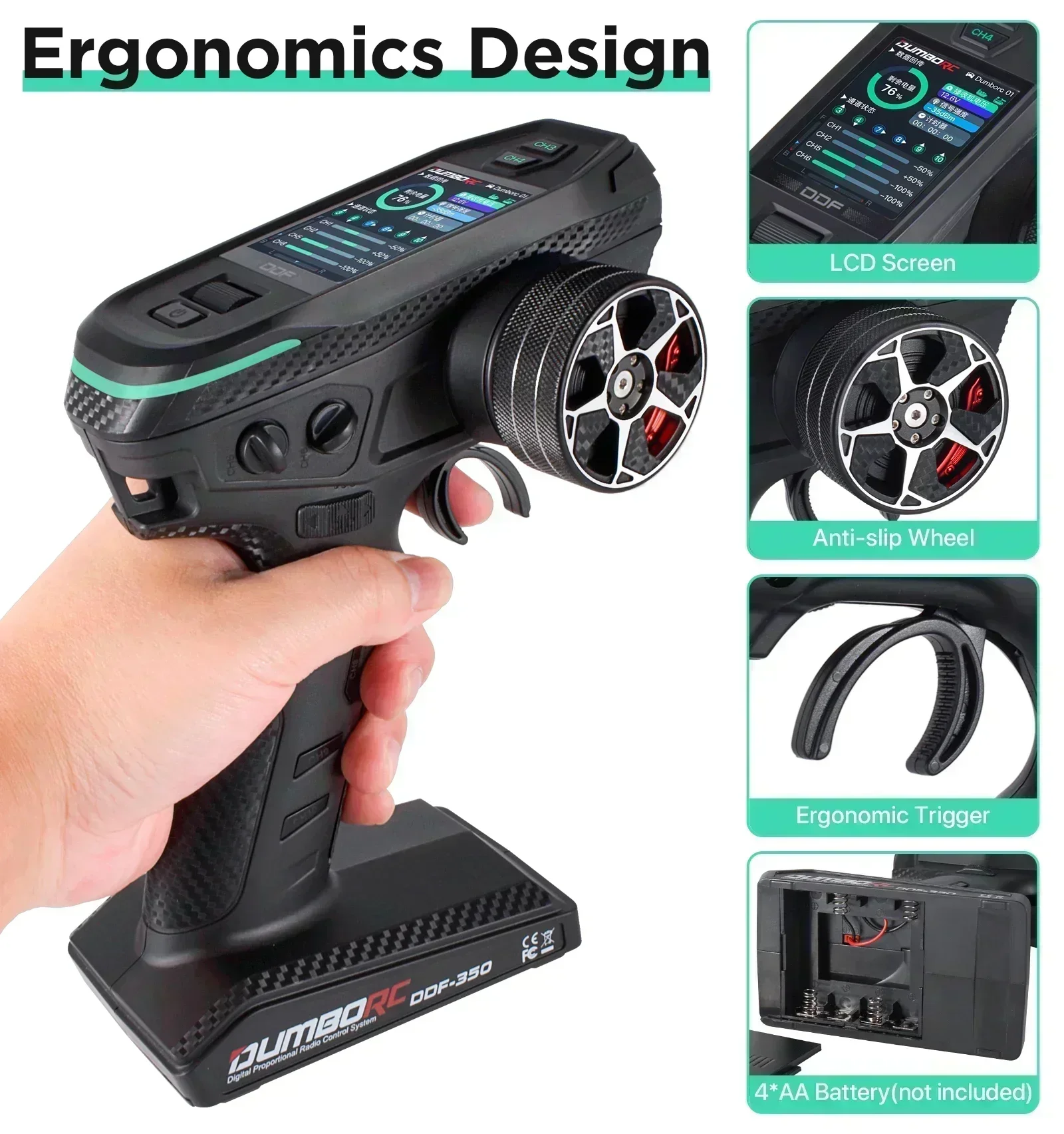 DUMBORC DDF-350 10CH RC Contro - Joystick Rc Drone avaliação e preço