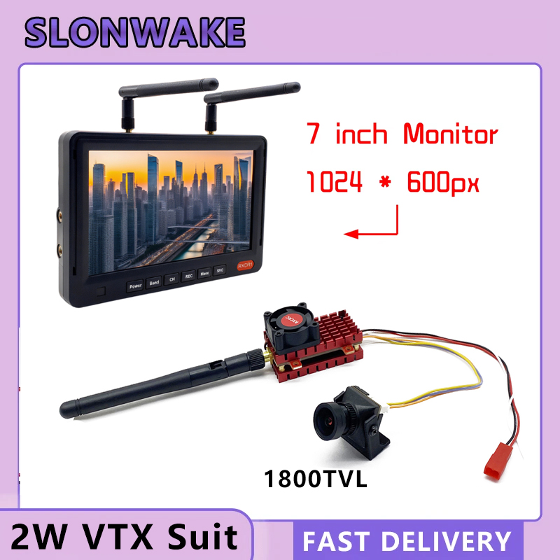 SLONWAKE 5.8G 2W VTX FPV 1800T - Drone Rc Board avaliação e preço
