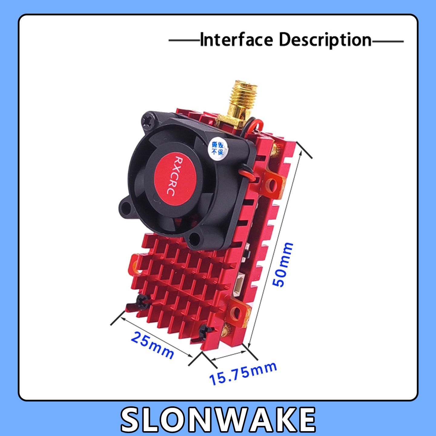 SLONWAKE 5.8G 2W VTX FPV 1800T - Drone Rc Board avaliação e preço