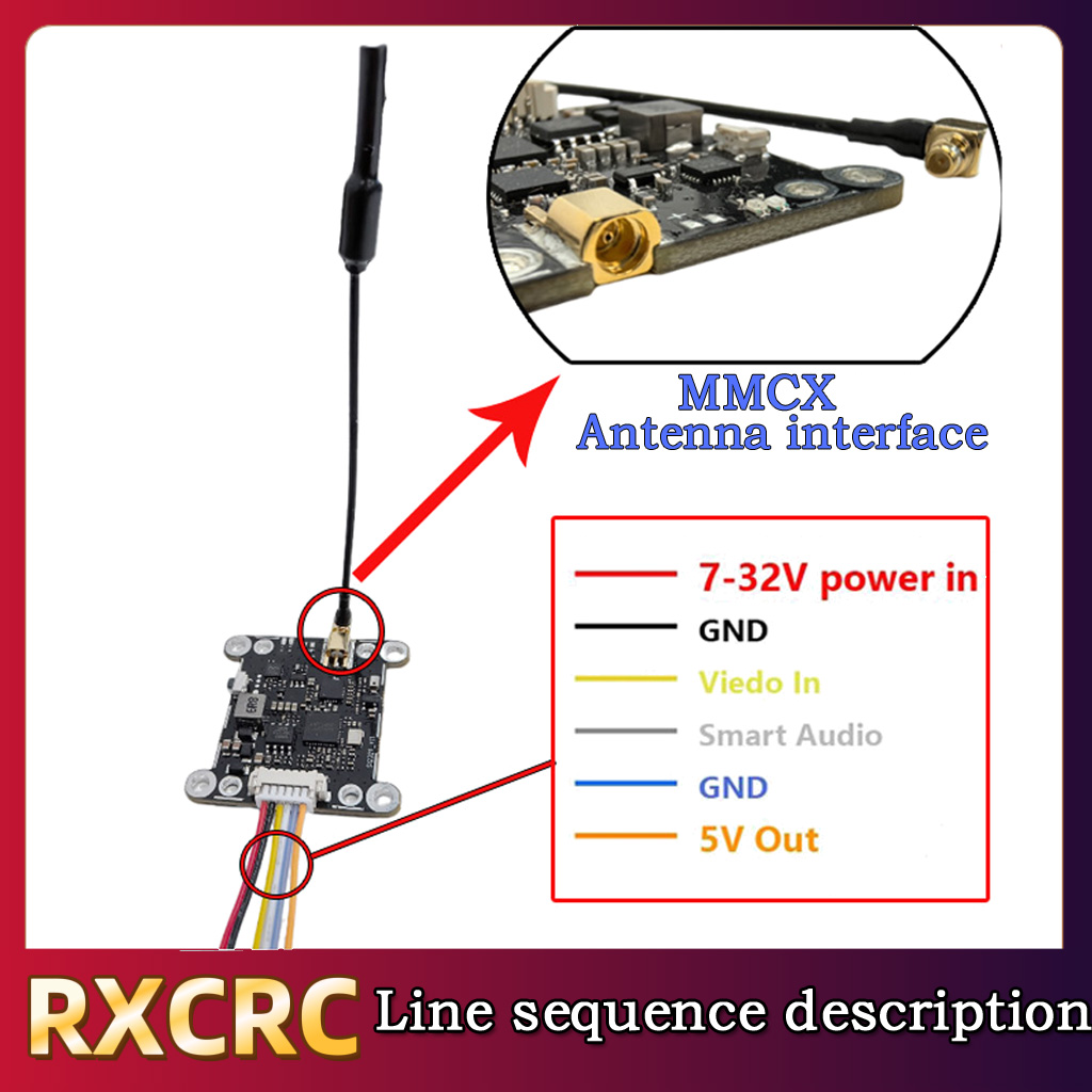 Módulo RXCRC 5.8G 48CH 1.6W VT - Drone Rc Controller And Receiver avaliação e preço