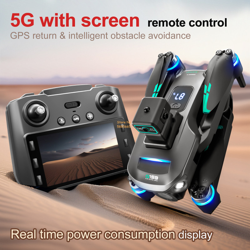 8k câmera dupla 5g wifi fpv co - Drone Rc Cable avaliação e preço