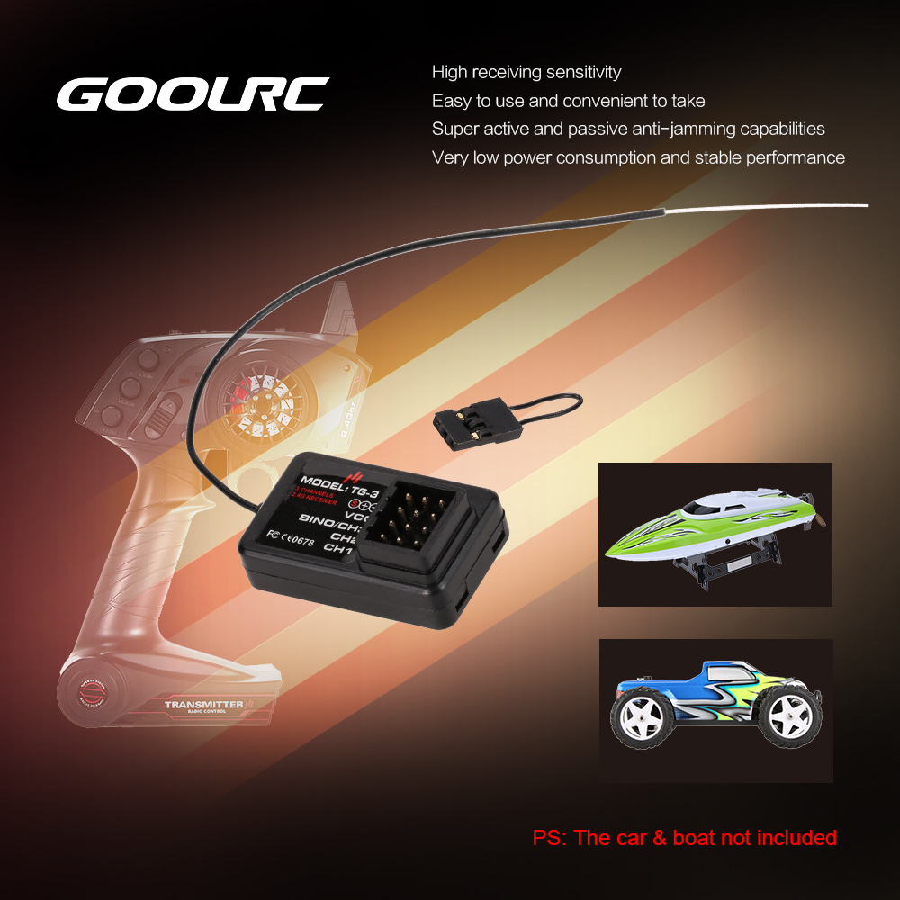 GoolRC TG-3 2.4G 3CH RC Car Bo - Joystick Rc Drone avaliação e preço