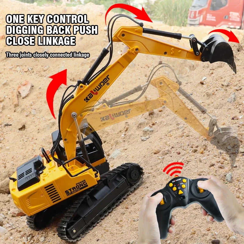 Huina rc escavadeira 1/24 9ch  - Drone Or Rc Car avaliação e preço