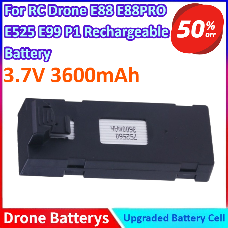 3.7v 3600mah nova bateria de í - Drone Rc E99 avaliação e preço