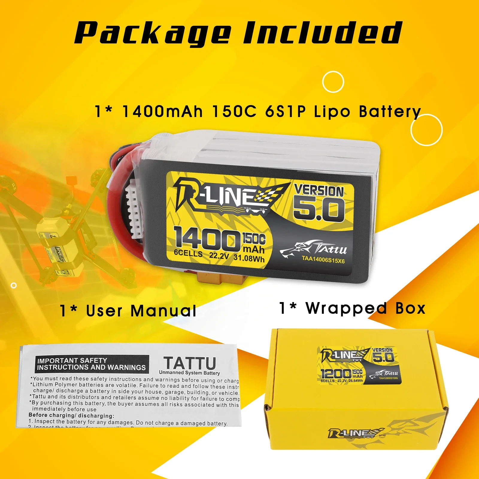 Tattu r-line 1200mah 1400mah 6 - Drone Frame 5 Inch avaliação e preço