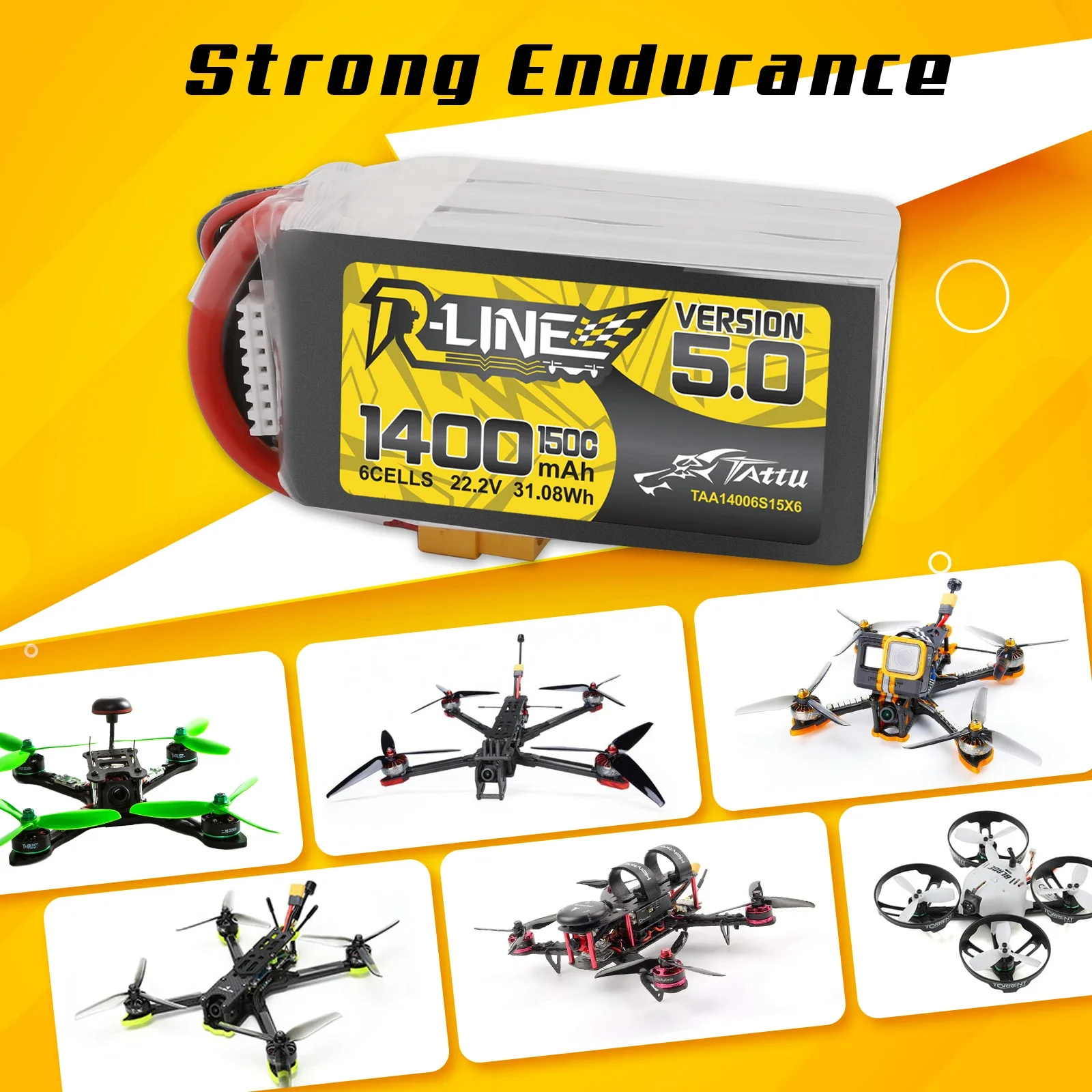 Tattu r-line 1200mah 1400mah 6 - Drone Frame 5 Inch avaliação e preço
