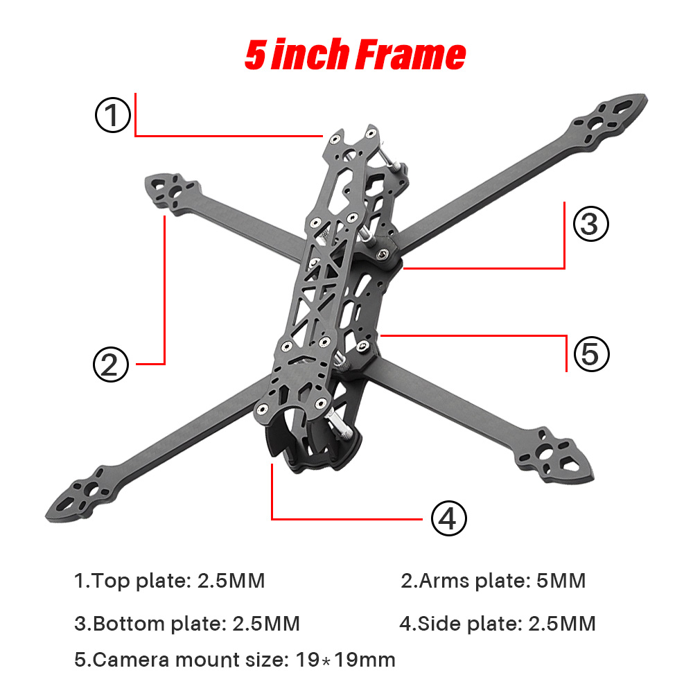 Mark4 5 polegadas FPV Racing D - Drone Frame 5 Inch avaliação e preço