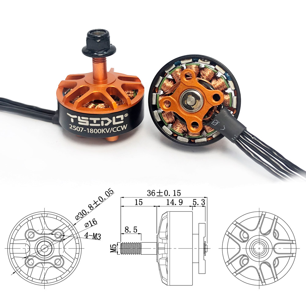 Ysido 2507 1800kv 3-6s motor s - Drone Reaper Rc avaliação e preço