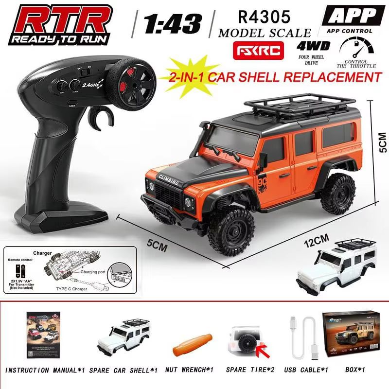 HuangBo 1:43 Escala 4x4 RC Roc - Drone Or Rc Car avaliação e preço