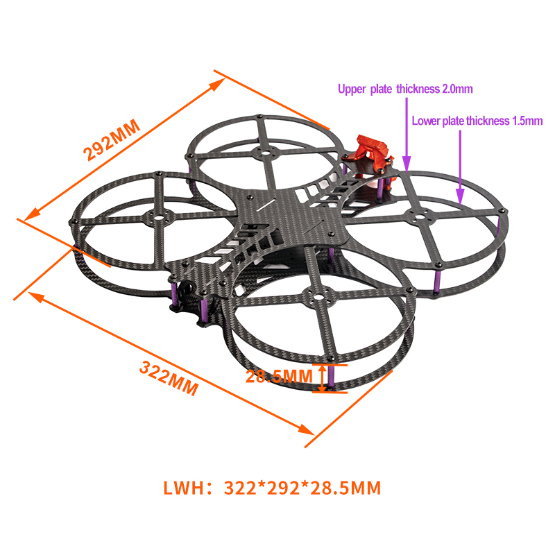 Novo kit de estrutura aos cine - Drone Frame 5 Inch avaliação e preço